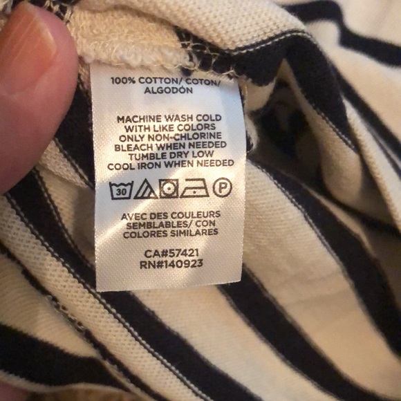 NWT Loft Navy Striped Top - Picture 4 of 4